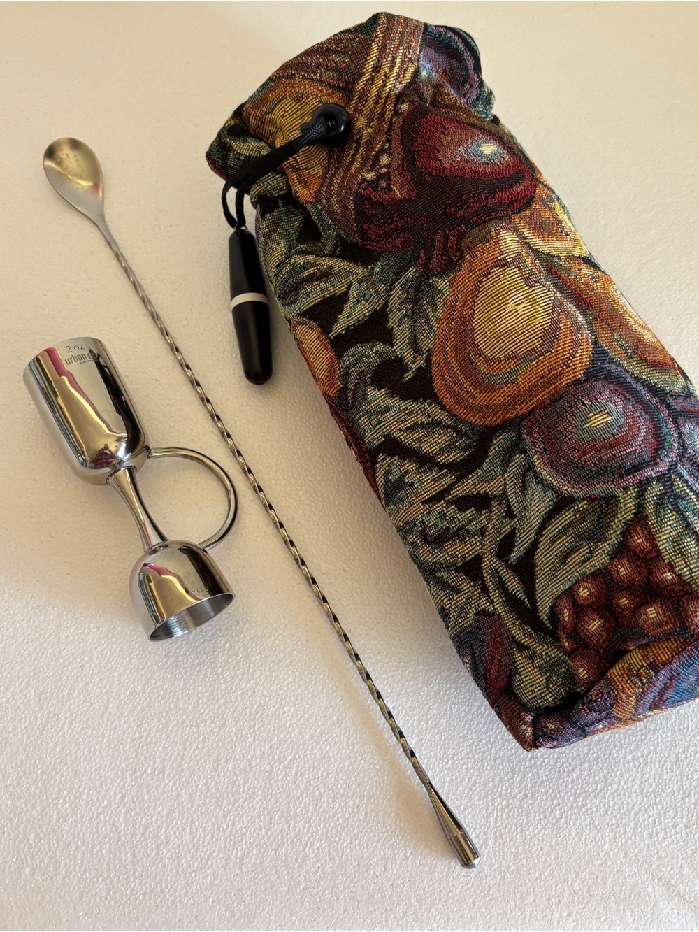 Bundle of Wine bag, Double Cocktail Bartending Jigger & Stirrer Spoon